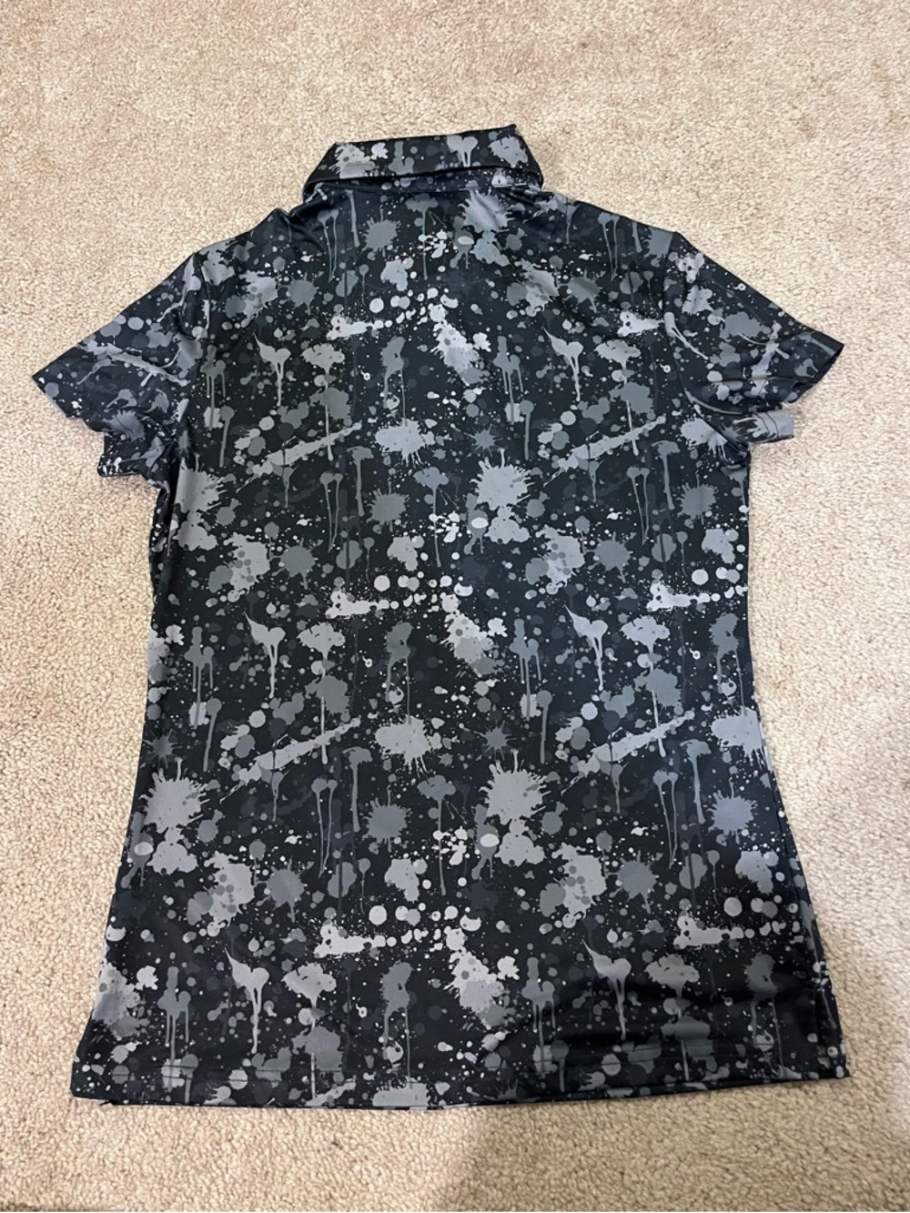 Pins & Aces Shadow Drip Paint Splatter Golf Polo - Picture 6 of 6